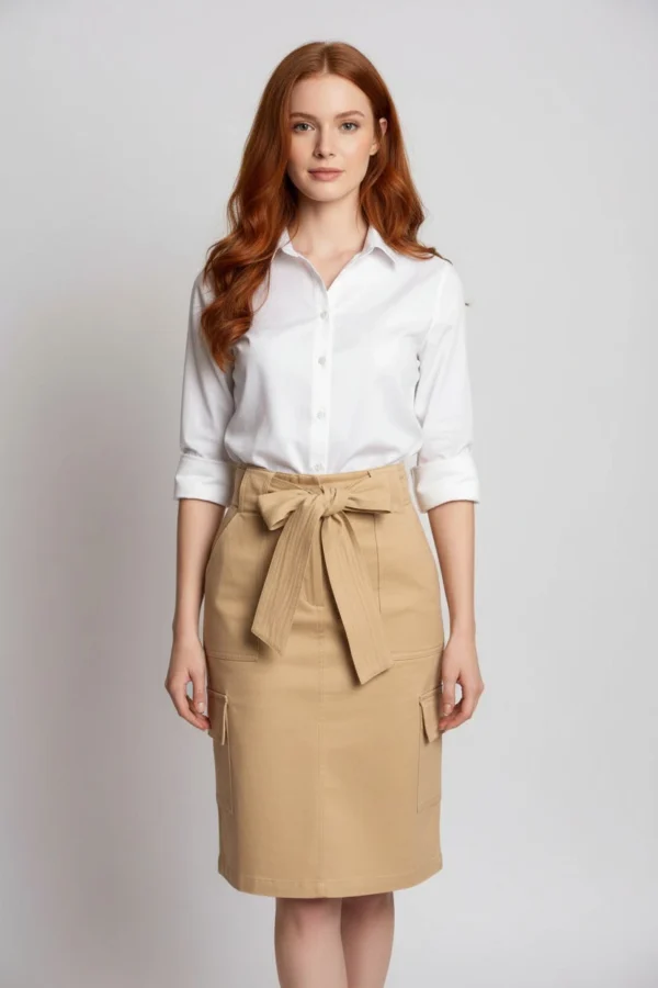 Camisa em tecido 100% linho na cor Branco